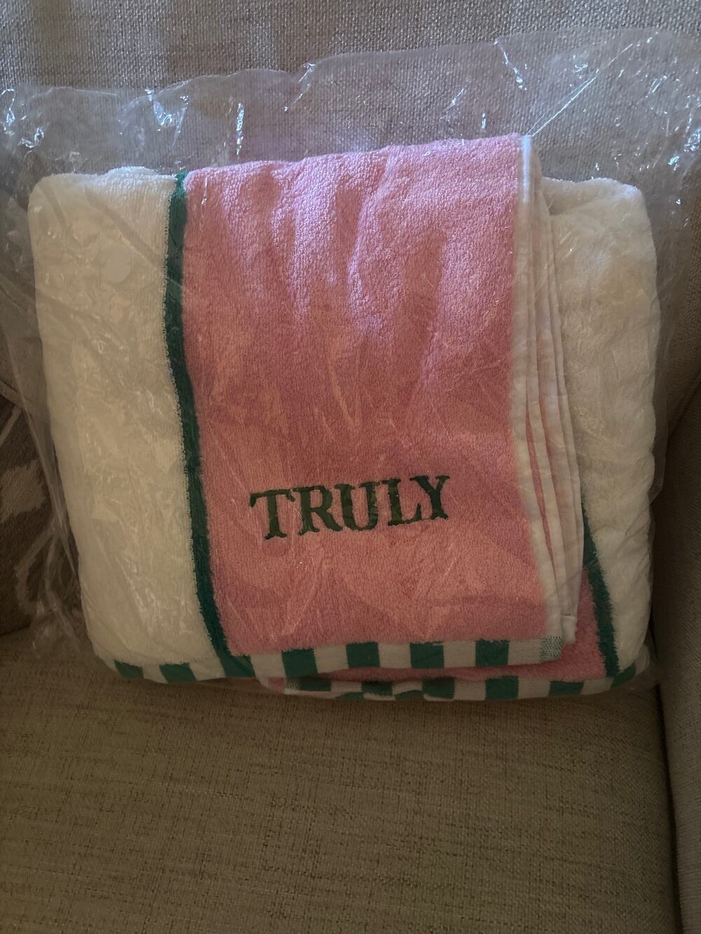 oversized Truly Beauty Terry Cloth Bath and Beach Towel- limited edition
